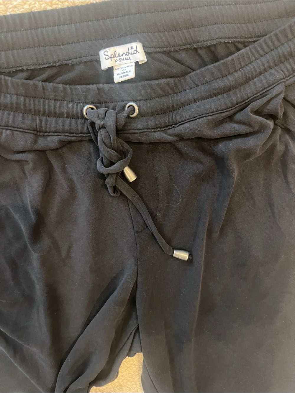 Splendid Black Drawstring Casual Lounge Pants